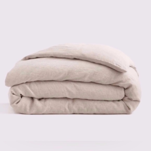 NWOT Quince European Linen King Duvet Cover in Natural Chambray - Picture 1 of 6